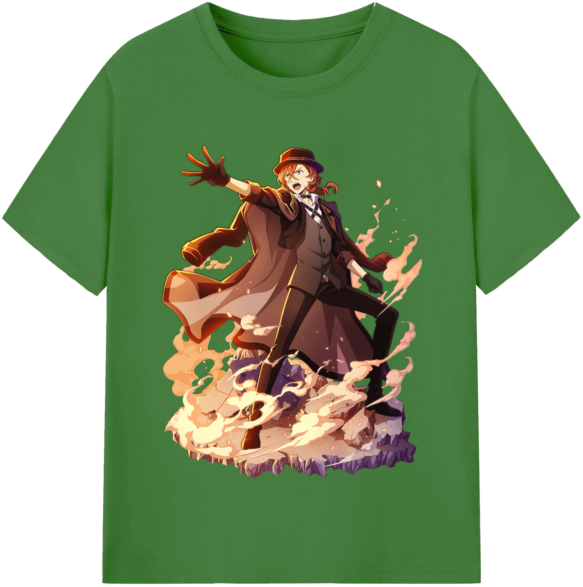 （画像用） 文豪ストレイドッグス Bungo Stray Dogs レディースカジュアルプリントTシャツ（綿100％）